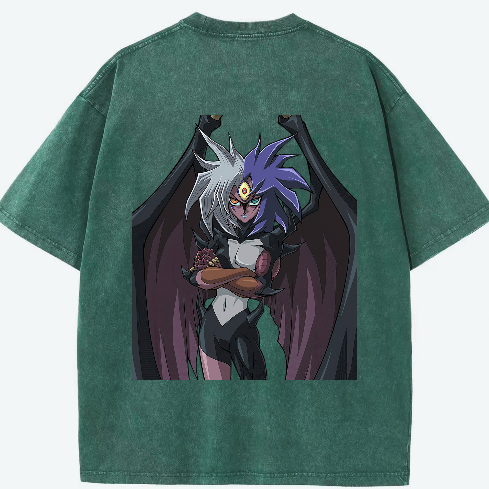 （画像用） 遊☆戯☆王 Yu-Gi-Oh! 綿100% ヴィンテージ風 半袖Tシャツ（背面プリント）